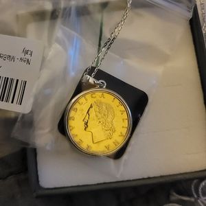 Italy 20 Lira Coin Pendant BNWT